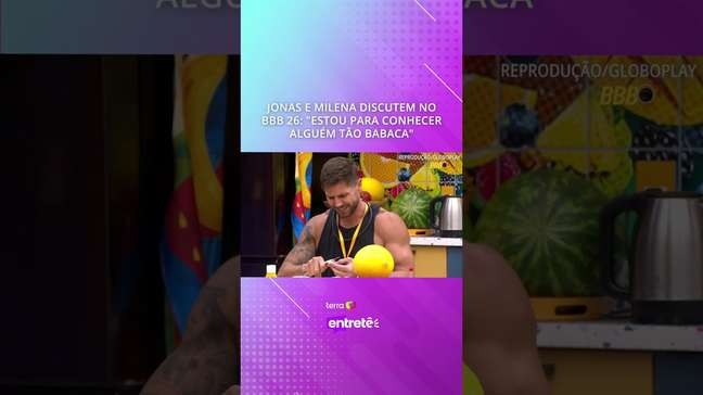 Jonas e Milena discutem no BBB 26: 'Estou para conhecer alguém tão babaca' #shorts