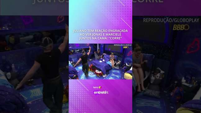 Juliano tem reação engraçada ao ver Jonas e Marciele juntos na cama: "Corre" #shorts