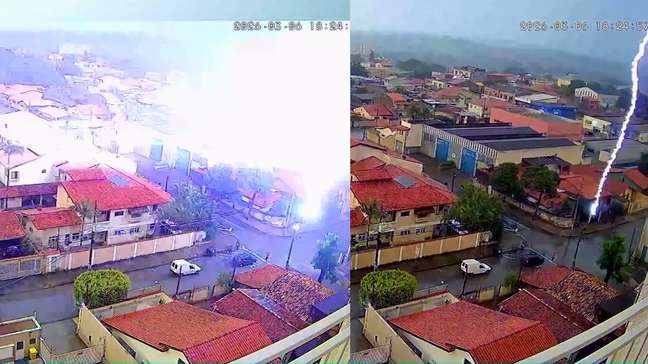 Vídeo flagra raio atingindo casa durante tempestade em Sorocaba (SP)