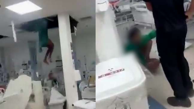 Paciente cai do teto após tentar fugir por dutos de ventilação em hospital no RJ