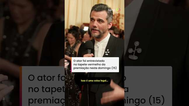 No Oscar, Wagner Moura relembra como foi gravar 'O Agente Secreto': 'Estava muito feliz' #shorts