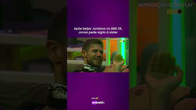Após beijar Jordana no BBB 26, Jonas pede sigilo à sister #shorts