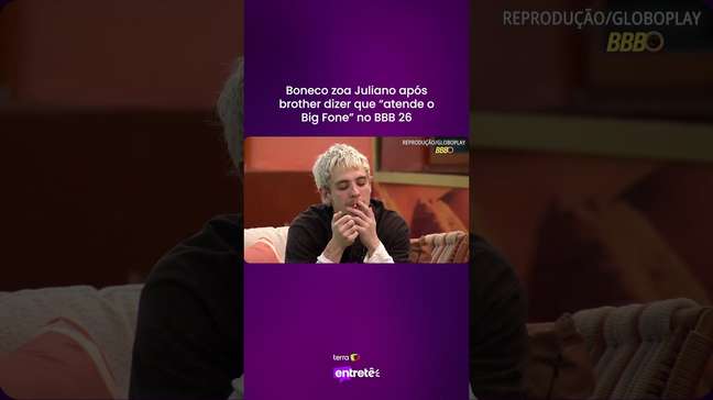 Boneco zoa Juliano após brother dizer que "atende o Big Fone" no BBB 26 #shorts
