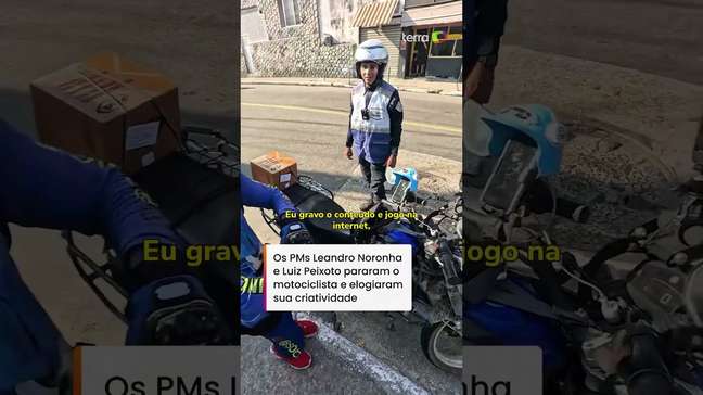 Policiais abordam 'Sonic' entregador no RJ e divertem internautas #shorts