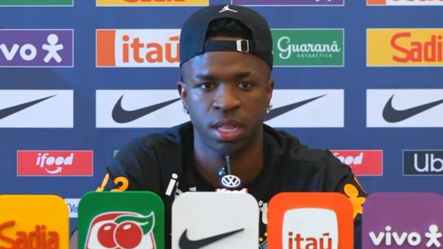 Vini Jr. diz que Seleção Brasileira não é ‘a favorita’, mas destaca ‘peso da camisa’
