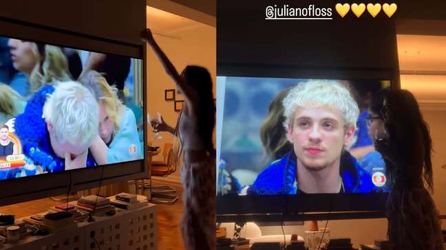 Marina Sena celebra permanência de Juliano Floss no BBB 26
