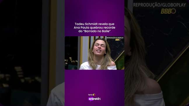 Tadeu Schmidt revela que Ana Paula quebrou recorde do "Barrado no Baile" #shorts