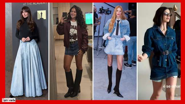 Saia jeans vira queridinha das famosas, como Marina, Isis e mais
