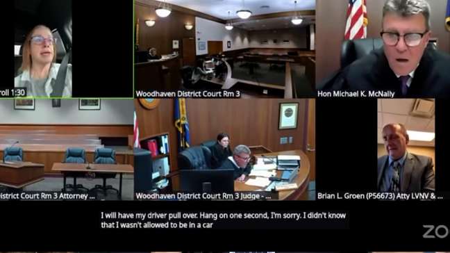 Mulher mente durante audiência on-line, é desmascarada e perde processo nos EUA