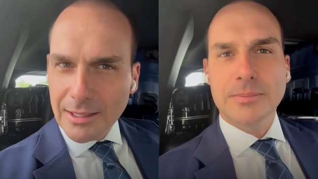 Eduardo Bolsonaro responde Moraes sobre vídeo enviado ao ex-presidente: 'Tentar me atingir'