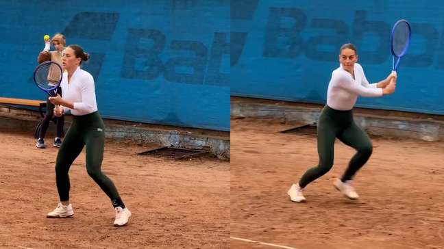 Tenista da Ucrânia treina em meio a sirenes de ataque aéreo