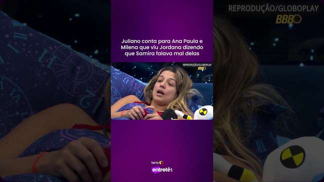 Juliano conta para Ana Paula e Milena que viu Jordana dizendo que Samira falava mal delas #shorts