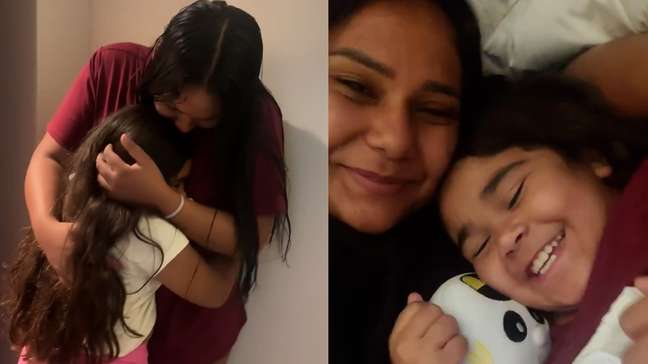 Ex-BBB Chaiany se emociona ao reencontrar a filha após reality: ‘Você cresceu’