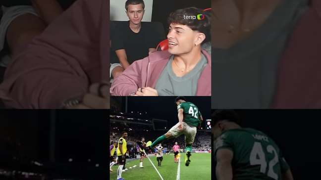 Flaco diz que Veiga deu a ideia para ele chutar a bandeirinha após gol contra o Corinthians