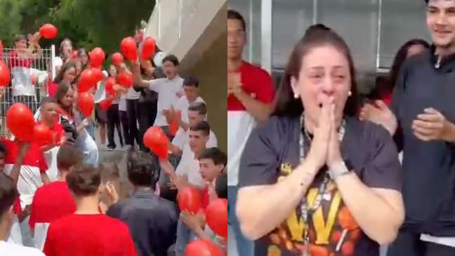 Professora com câncer de mama é surpreendida por estudantes com corredor de aplausos em SP