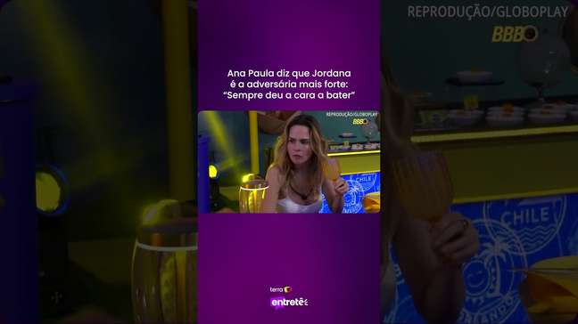 Ana Paula diz que Jordana é a adversária mais forte: "Sempre deu a cara a bater" #shorts