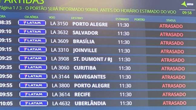 Pane fecha aeroportos de São Paulo por mais de uma hora; voos são retomados