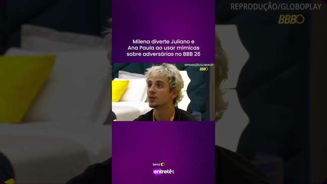 Milena diverte Juliano e Ana Paula ao usar mímicas sobre adversárias no BBB 26 #shorts