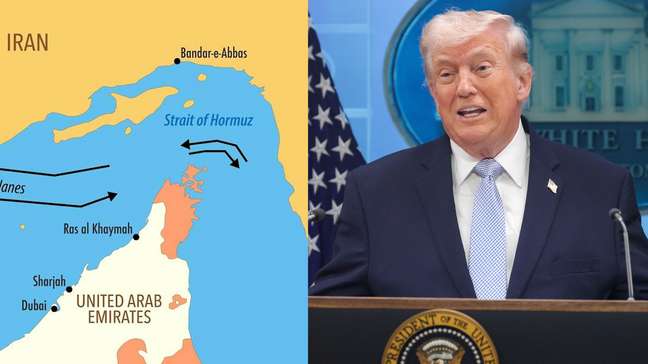 Donald Trump acusa o Irã de não respeitar acordo após país limitar passagem no Estreito de Ormuz