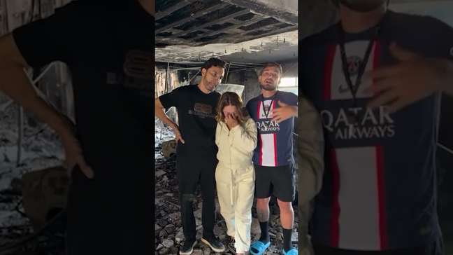 MC Gui mostra destruição causada por incêndio na casa dos pais: 'Cena muito triste' #shorts