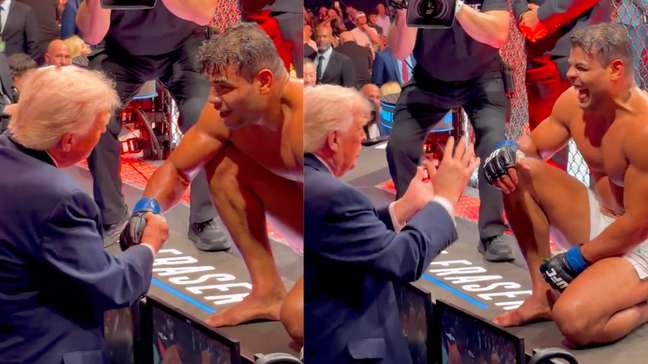 Trump diz a brasileiro que nocauteou russo no UFC: 'Bonito demais para ser lutador, poderia ser modelo'