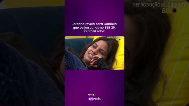 Jordana revela para Gabriela que beijou Jonas no BBB 26: "O Brasil sabe" #shorts