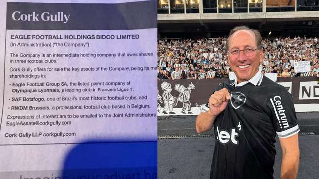 Eagle coloca SAF do Botafogo à venda em anúncio no Financial Times