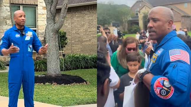 Astronauta da Artemis II é recebido com festa por vizinhos ao voltar para casa