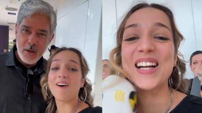 Ex-BBB Samira comete gafe e convida William Bonner para dividir bancada no Jornal Nacional: 'Para a gravação'