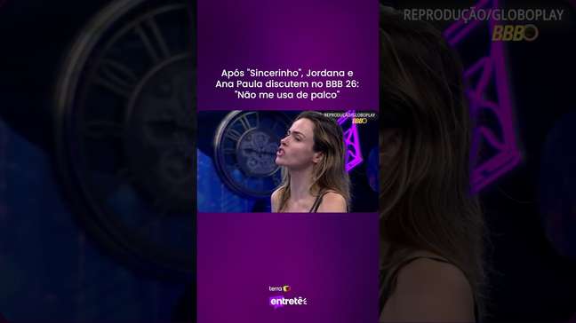 Após "Sincerinho", Jordana e Ana Paula discutem no BBB 26: "Não me usa de palco" #shorts