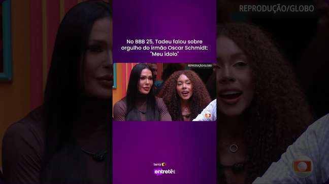 No BBB 25, Tadeu falou sobre orgulho do irmão Oscar Schmidt: "Meu ídolo" #shorts