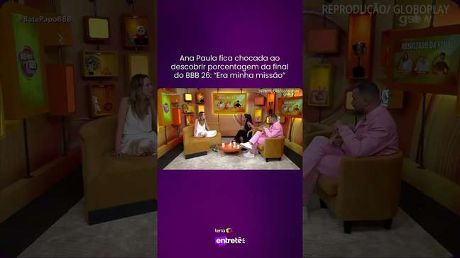 Ana Paula fica chocada ao descobrir porcentagem da final do BBB 26: "Era minha missão" #shorts
