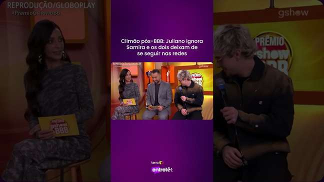 Climão pós-BBB: Juliano ignora Samira e os dois deixam de se seguir nas redes #shorts