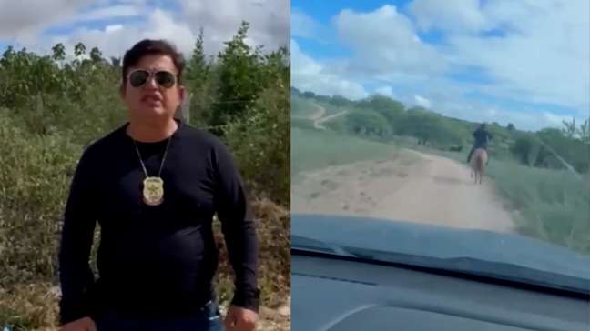 Delegado usa cavalo para perseguir e prender suspeito de estupro no interior de Alagoas