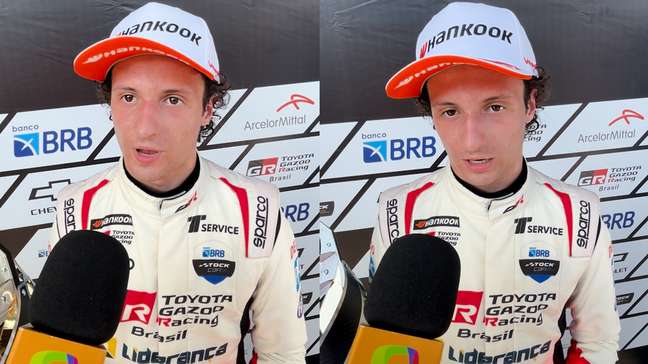 Alfredinho Ibiapina comemora pódio na corrida sprint da Stock Car semanas após completar 18 anos