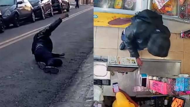 Assaltante chora e pede 'perdão' após ser baleado por dono de mercadinho em Barueri (SP)