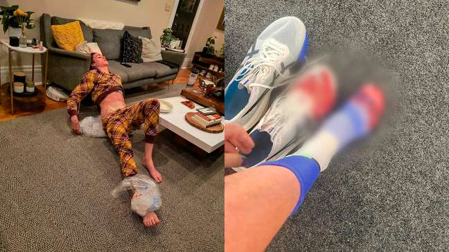 Atleta britânica termina Maratona de Londres com pé ensanguentado após grave lesão