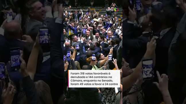 Em nova derrota para Lula, Congresso derruba veto do petista ao PL da Dosimetria #shorts