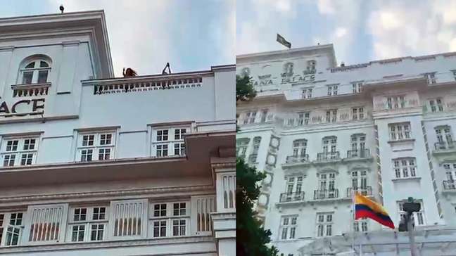 Rainha acessível: Shakira acena do alto do Copacabana Palace e leva fãs à loucura no RJ