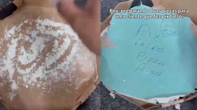 Pizzaria viraliza ao enviar ‘pizza de entulho’ em resposta a golpe do falso Pix em Minas Gerais