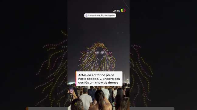 Veja show de drones na abertura do show de Shakira no Rio #shorts