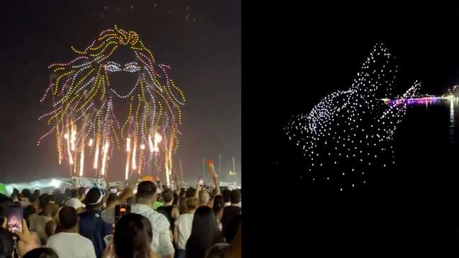 Veja show de drones na abertura do show de Shakira no Rio