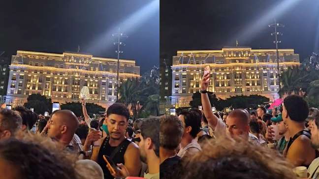 'Sem anistia'e 'Fim da escala 6x1': protestos são projetados na fachada do Copacabana Palace antes de show de Shakira