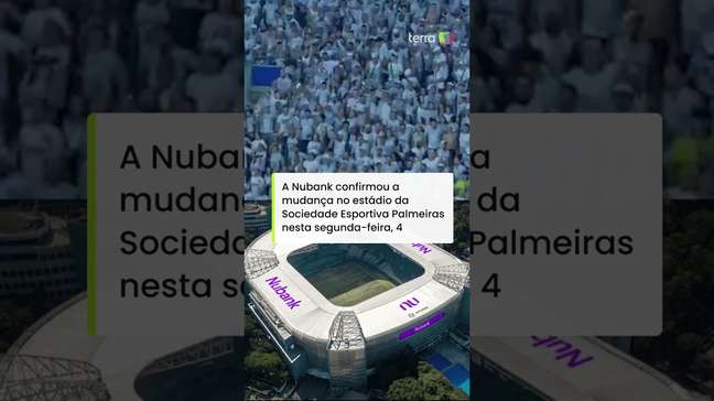 'Nubank Parque': arena do Palmeiras ganha novo nome após acordo de naming rights