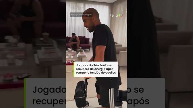 Jogador do São Paulo se recupera de cirurgia após romper o tendão de aquiles #shorts