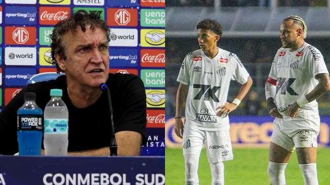 'Ninguém está certo': Cuca se queixa de briga entre Neymar e Robinho Jr.