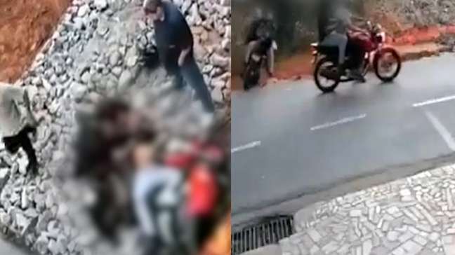 Motociclista sem habilitação e com sinais de embriaguez cai em cratera e deixa dois feridos em MG