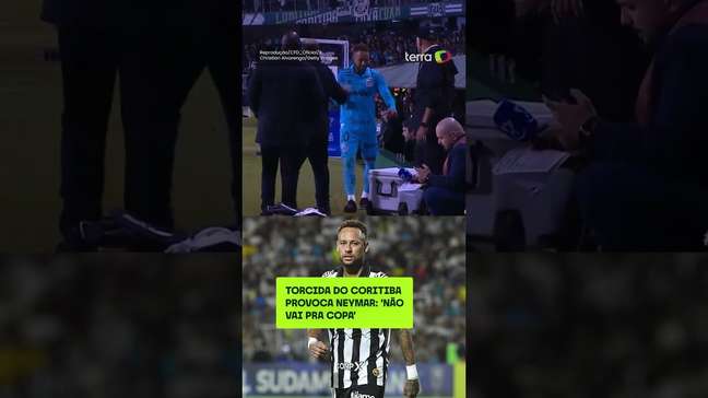 Torcida do Coritiba provoca Neymar: 'Não vai pra Copa' #shorts