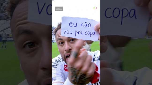 Web não perdoa, e Neymar vira meme após mostrar papel de substituição para câmera; veja #shorts