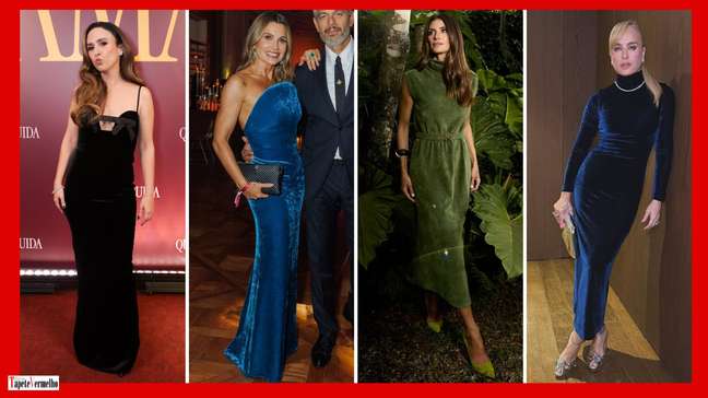 É tempo de veludo! Veja looks de Angelica, Fiorentino, Tatá, Flávia e mais